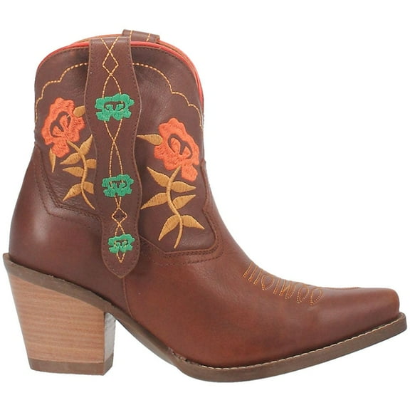 Dingo Women's Play Pretty Western Booties Snip Toe Tan 7 M  US