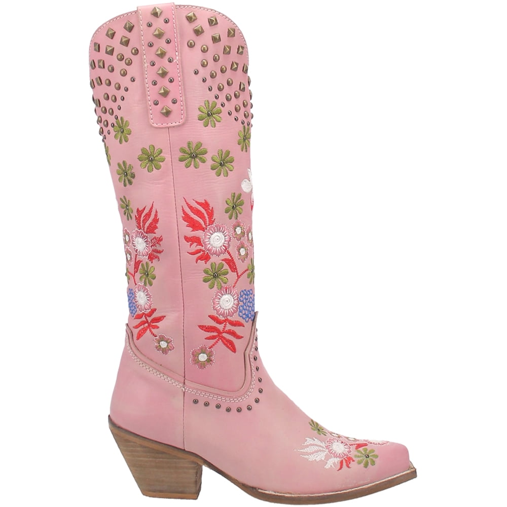 Dingo Women's Denim Dream Snip Toe Boots - Low Heel Ankle Booties With Snake Print & Denim Cuff (Blue)