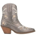 thumbnail image 1 of Dingo Womens Primrose Embroidered Floral Snip Toe Cowboy Ankle Boot, 1 of 2