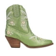 thumbnail image 1 of Dingo Womens Primrose Embroidered Floral Snip Toe Cowboy Ankle Boot, 1 of 2