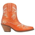 thumbnail image 1 of Dingo Womens Primrose Embroidered Floral Snip Toe Cowboy Ankle Boot, 1 of 2
