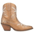 thumbnail image 1 of Dingo Womens Primrose Embroidered Floral Snip Toe Cowboy Ankle Boot, 1 of 2