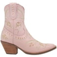 thumbnail image 1 of Dingo Womens Primrose Embroidered Floral Snip Toe Cowboy  Ankle Boots, 1 of 2