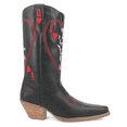 thumbnail image 1 of Dingo Womens Queen A Hearts Round Toe Embroidered Cowboy  Mid Calf Boots, 1 of 5