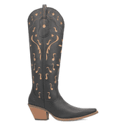 Dingo Womens Rhymin Embroidered Snip Toe Pull On Cowboy Tall Boots