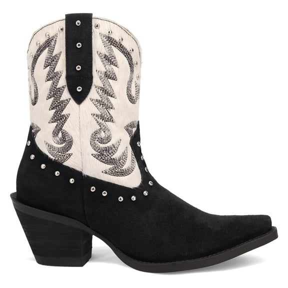 Dingo Womens Rodeo Queen Embroidered Studded Snip Toe Pull On Cowboy  Ankle