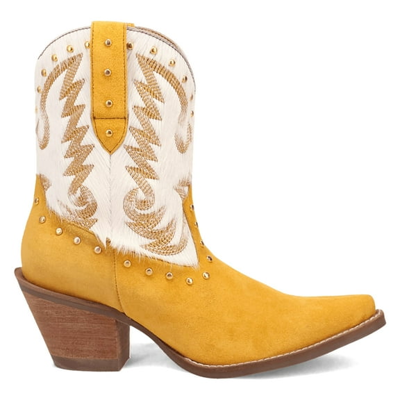 Dingo Womens Rodeo Queen Embroidered Studded Snip Toe Pull On Cowboy  Ankle