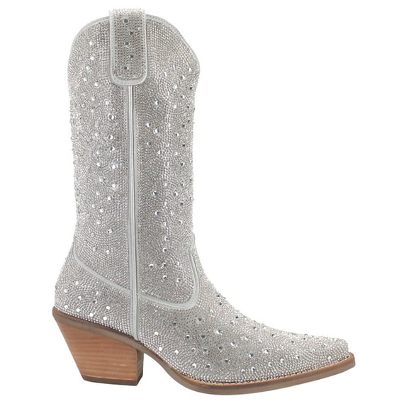 Dingo Women's Silver Dollar Western Boot Snip Toe Silver 9 M US