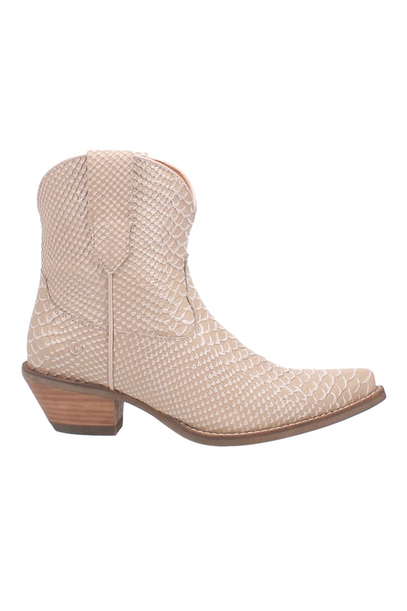 Womens Sorta Sweet Snake Print Snip Toe Pull On Cowboy Ankle Boots