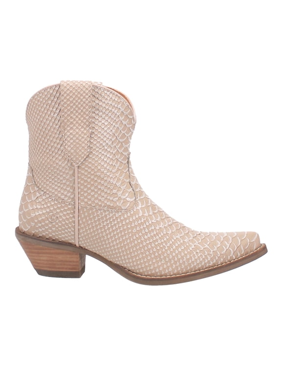 Womens Sorta Sweet Snake Print Snip Toe Pull On Cowboy Ankle Boots