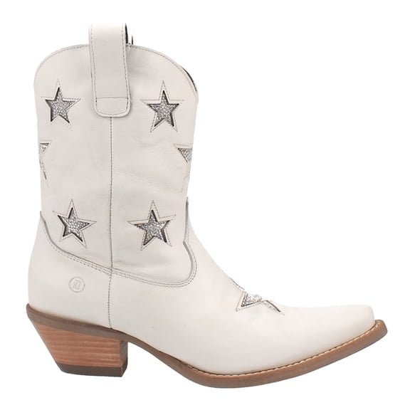 Dingo Womens Star Struck Tooled Inlay Snip Toe Cowboy Ankle Boots