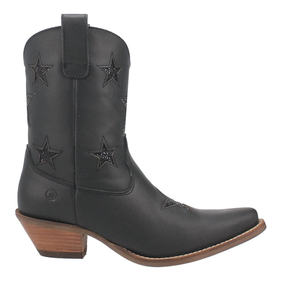 Dingo Womens Star Struck Tooled Inlay Snip Toe Cowboy Ankle Boots