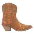 thumbnail image 1 of Dingo Womens Sugar Bug Floral Embroidery Round Toe Cowboy  Ankle Boots, 1 of 2