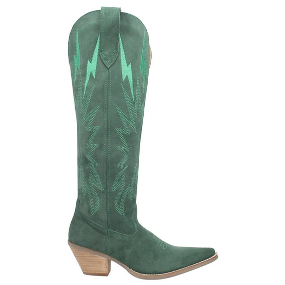 Dingo Women's Thunder Road Western Performance Boot Round Toe Green 9 1/2 M US