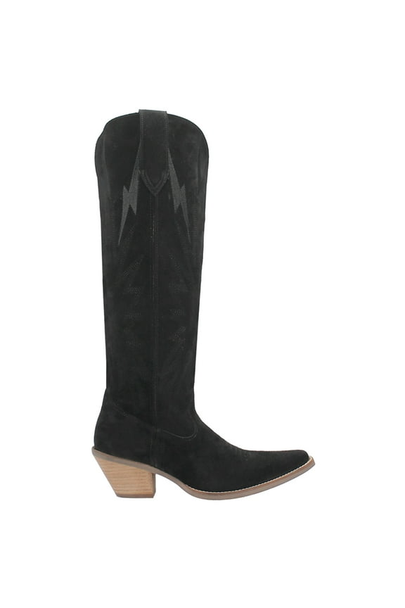 Women's Thunder Road Western Performance Boot Snip Toe Black 9 1/2 M  US