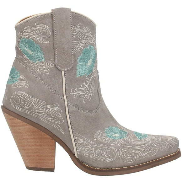 Dingo  Womens Tootsie Floral  Snip Toe  Boots   Ankle High Heel 3" & Up