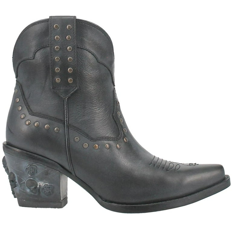 Dingo Womens Trick R Treat Studded Snip Toe Boots Ankle Low