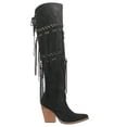 thumbnail image 1 of Dingo  Womens Witchy Fringe Pull On Pointed Toe  Casual Boots   Over the Knee High Heel 3" & Up, 1 of 5