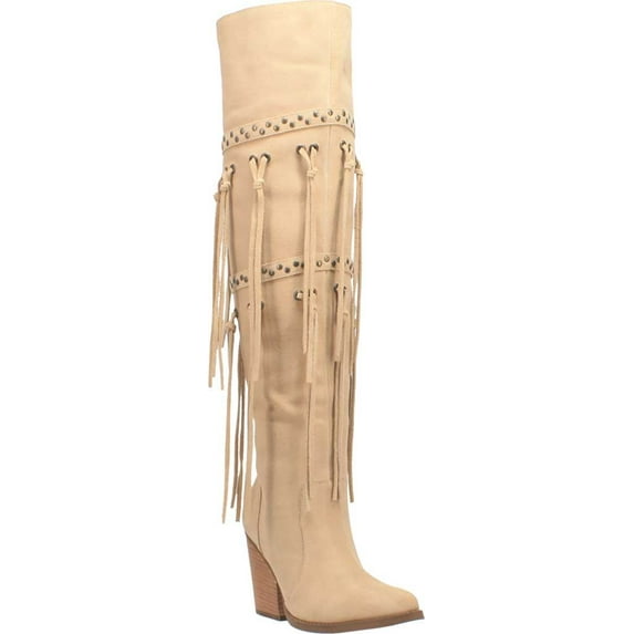 Dingo Womens Witchy Woman Pull On Casual Boots Over the Knee High Heel 3" & Up