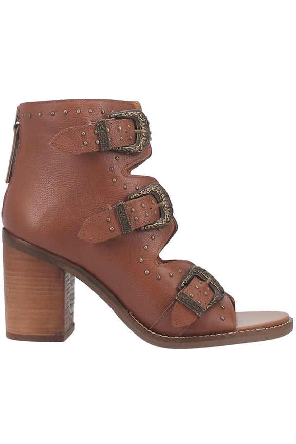 Womens Ziggy Studded Open Toe Shootie Pumps  Casual