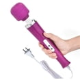 thumbnail image 1 of Dingrich 10 Speeds Wired Powerful Handheld Wand Massager with Strong Vibration, Personal Therapy Massager Purple, 1 of 9