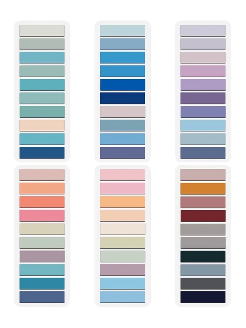 Dingrich 1200 Pcs Sticky Tabs, Transparent Colorful Sticky Note Tabs, Writable Book Tabs, Strip Index Tabs for Reading Notes, File Classification