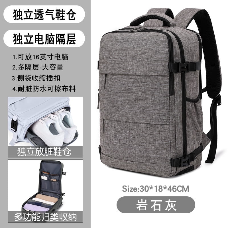Dinictis 40L Travel Backpack Carry on Flight Approved Backpack Suitcase for Travel Personal Item Travel Bag fits 17 inch Laptop Grey Walmart