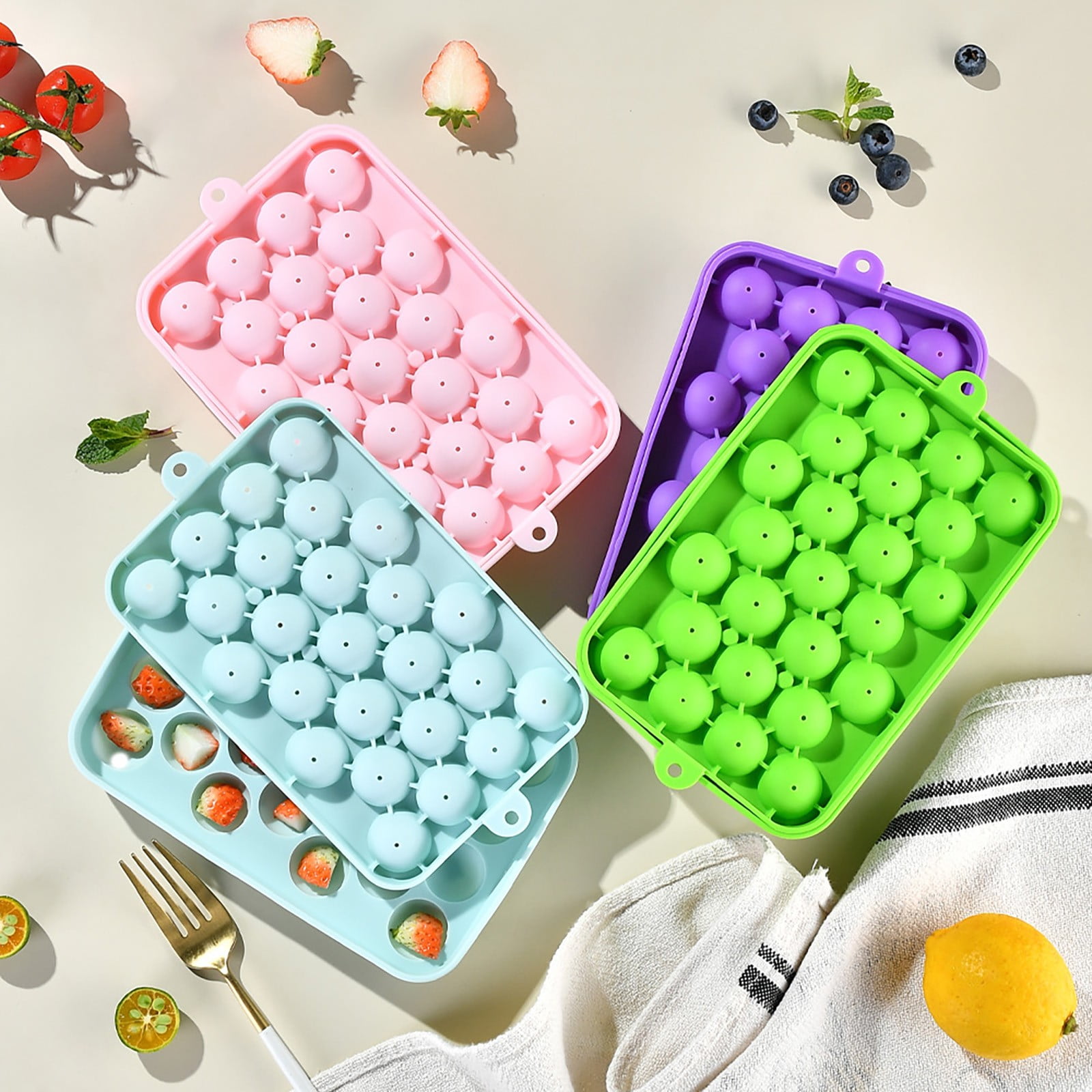 Dining 25 Grid Silicone Ice Ice Cube Tray Silicone Freezer Tray 2 Cup