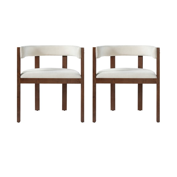 Dining Arm Chair, Rubberwood, Set of 2, Comfortable Design, Easy Assembly, Modern Style, Sturdy Build