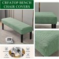 Dining Bench Cover Jacquard Bench Seat Cushion Slipcovers Stretch