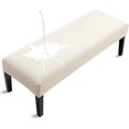 thumbnail image 1 of Dining Bench Cover, Removable Bench Slipcover Washable Bench Seat Protector Cover for Living Room, Bedroom, Kitchen (Beige), 1 of 7