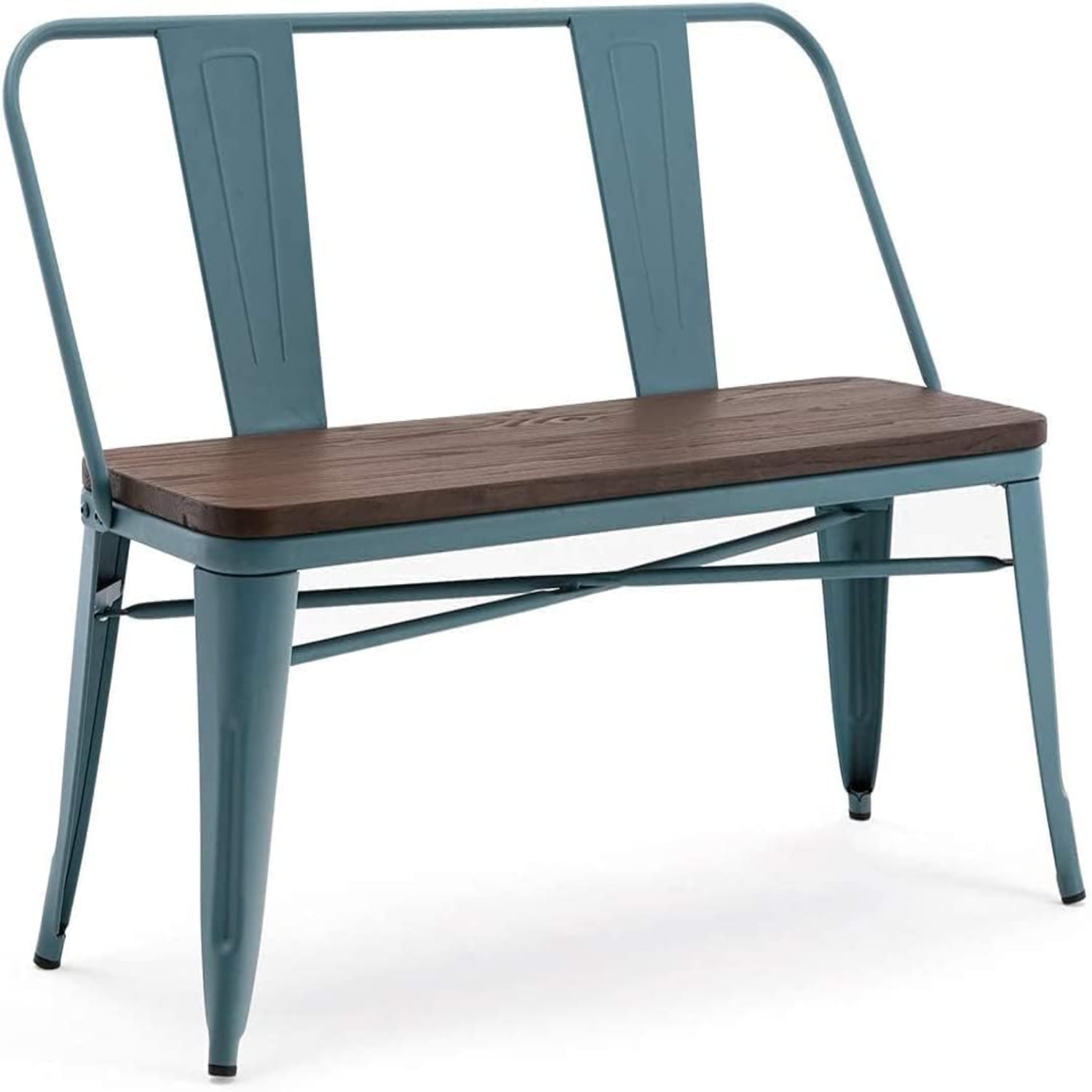 Dining Bench Entryway Bench with Back Farmhouse Metal Dining Bench