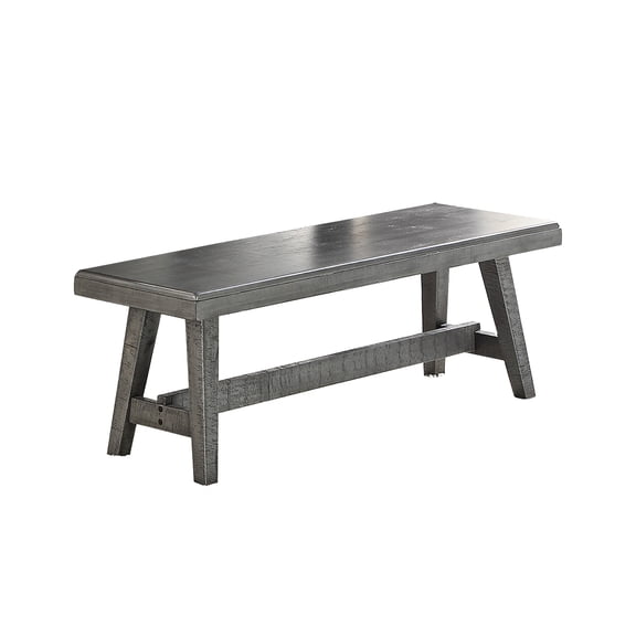 Dining Bench In Grey Color - Rubber Wood, 57 Package Height For Kitchen Area With Frame 300 Lbs Capacity, 6 Width