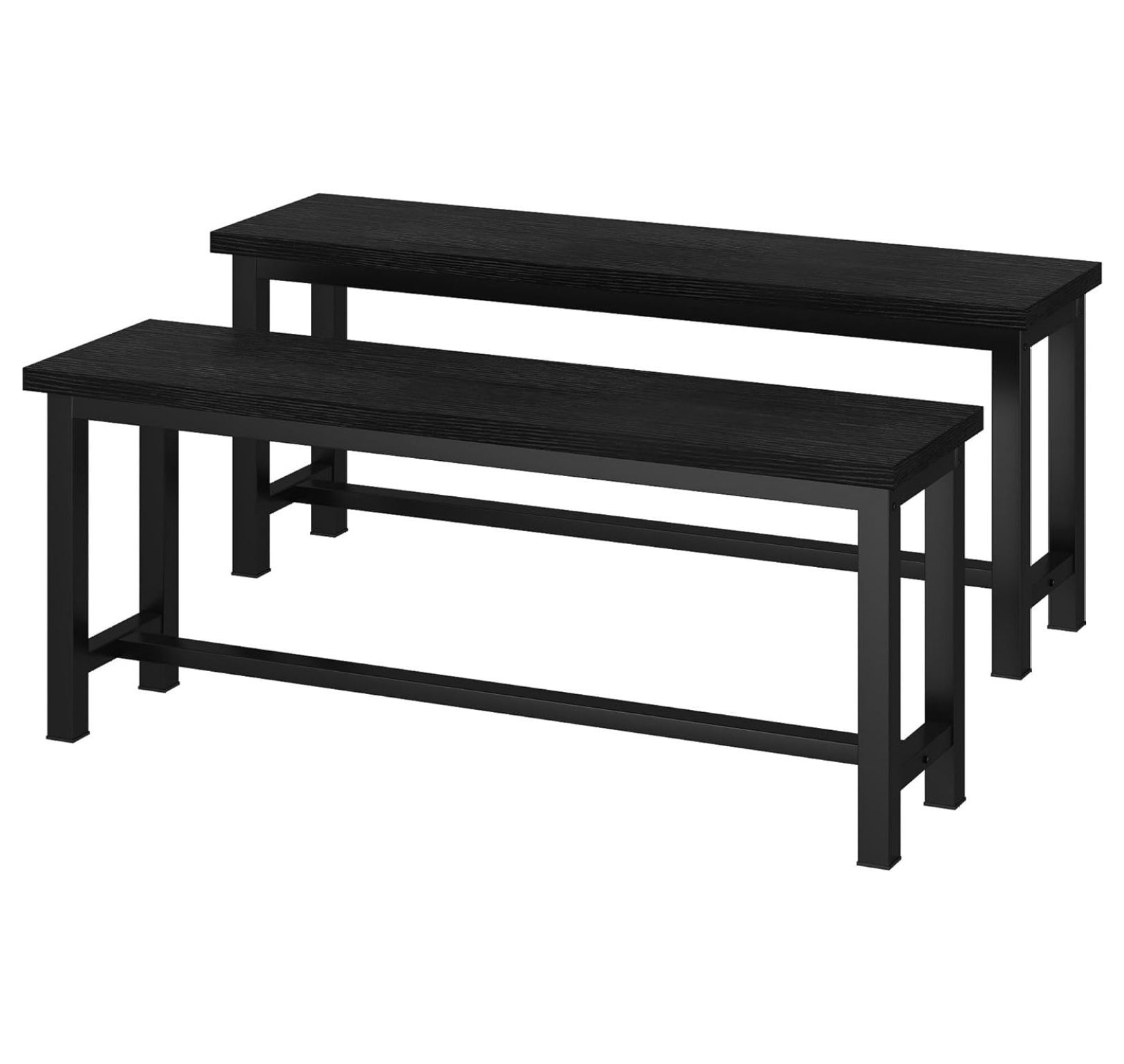 Dining Benches, 39 Inch Kitchen Benches, Pair of 2 Table Benches for