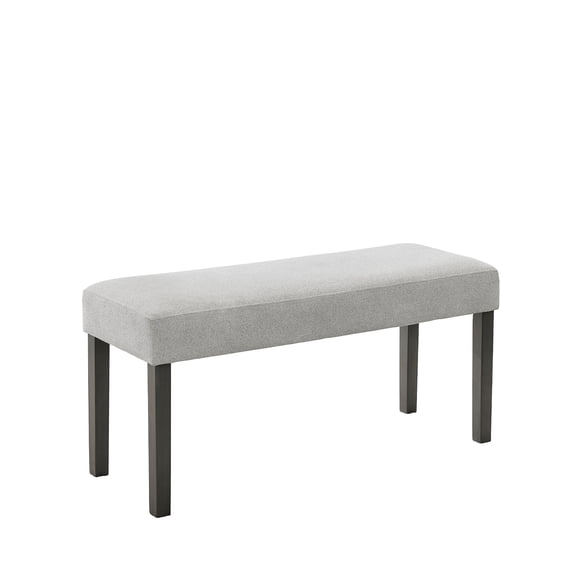 Dining Benches Selena Light Gray Fabric Upholstered 40" Bench with Dark Gray Wood Frame – Modern Entryway & Bedroom Seating,Dining Benches With Storage