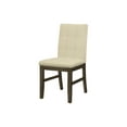 thumbnail image 1 of Dining Chair, 37" Height, Set Of 2, Upholstered, Dining Room, Kitchen, Cream Fabric, Grey Solid Wood, Transitional, 1 of 6