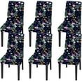 thumbnail image 1 of Dining Chair 6 Piece Set Highly Elastic and Removable for Easy Assembly, Dining Chair Cover Protects Chairs. Chair Covers are Available in a Variety of Patterns, 1 of 6