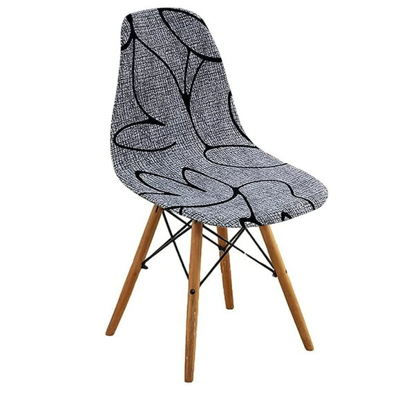 Dining Chair Cover Mid Century Modern Printed Shell Chair Cover Washable and Removable Armless Chair Cover Stretchable Slipcovers for Home Kitchen Hotel Banquet Dining Room