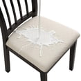 thumbnail image 1 of Dining Chair Covers, 6 Pack Waterproof Seat Cushion Covers, Stretch Jacquard Chair Seat Covers Washable Dining Room Chair Slipcovers Removable Kitchen Cushion Protector(Beige), 1 of 7