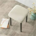 thumbnail image 1 of Dining Chair Covers Home Decor Vanity Stool Covers Square Dining Chair Seat Covers For Wedding Party Bar Hotel Stretch Stool Cover With Non Slip Design, 1 of 4