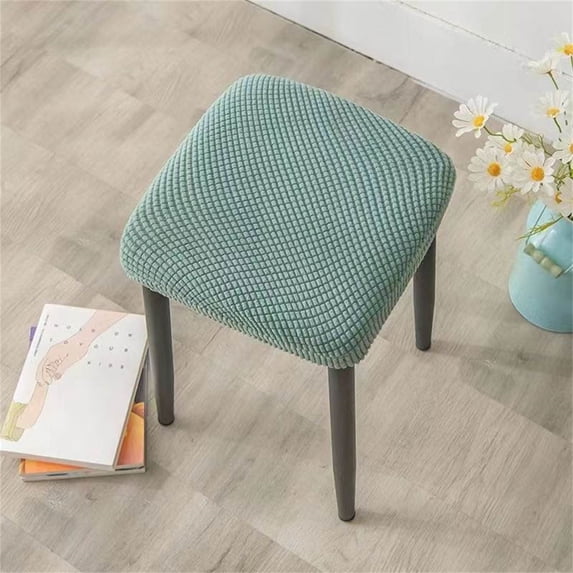 Dining Chair Covers Kitchen Chair Vanity Stool Covers Square Dining Chair Seat Covers For Wedding Party Bar Hotel Stretch Stool Cover With Non Slip Design