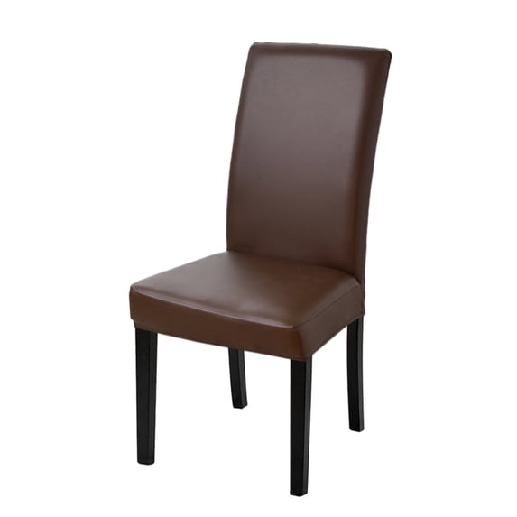 Dining Chair Covers, Pu Leather Waterproof and Oilproof Stretch Dining Chair Protector Cover Slipcover, Removable Washable Kitchen Chair Slipcovers