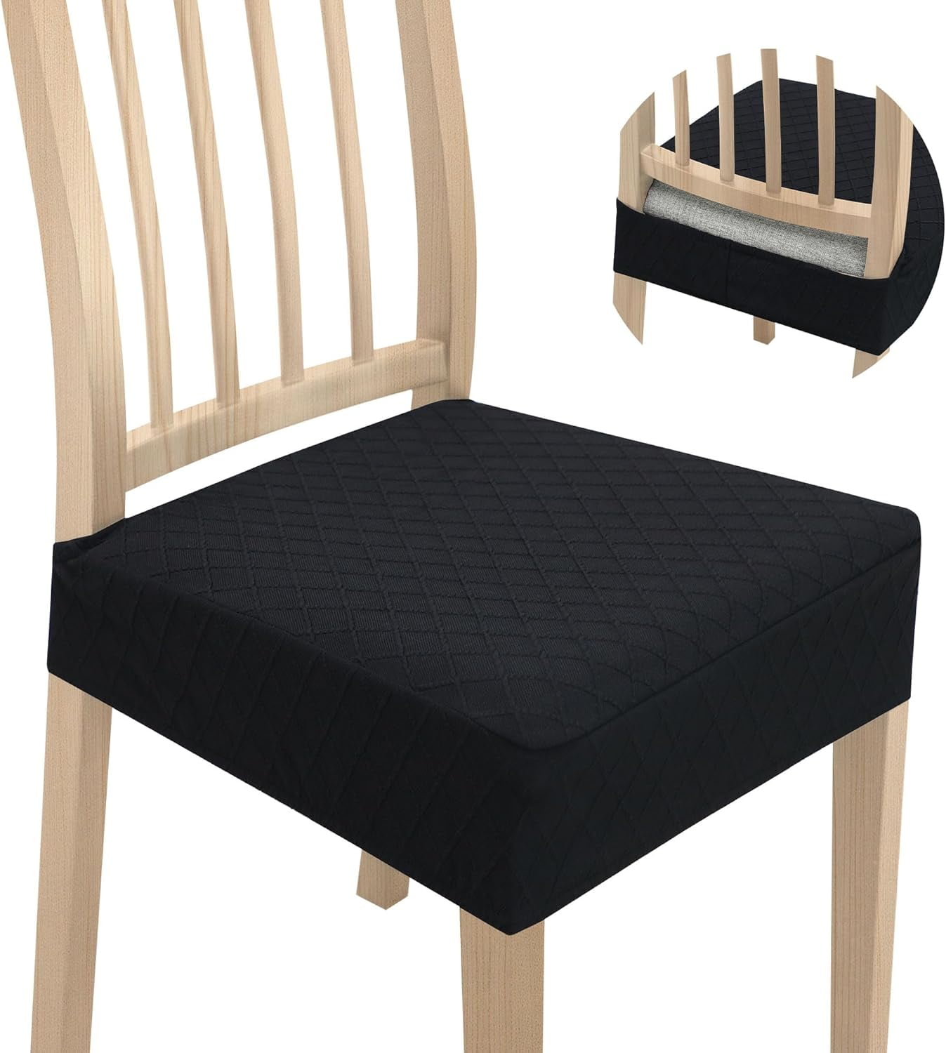 Dining Chair Covers,Seat Covers for Dining Room Chairs Set of 2,Stretch ...