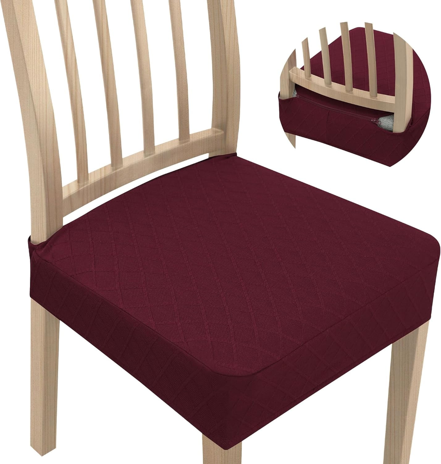 Dining Chair Covers,Seat Covers for Dining Room Chairs Set of 4,Stretch ...
