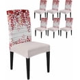 thumbnail image 1 of Dining Chair Covers Set of 4,Rustic Blue Ombre Eucalyptus Leaf Universal Stretch Kitchen Seat Covers Parsons Chair Protector Slipcover for Home Restaurant Party Decor,Leaves on White Wood Plank, 1 of 6