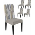 thumbnail image 1 of Dining Chair Covers Set of 4,Rustic Purple Ombre Wood Board Universal Stretch Kitchen Seat Covers Parsons Chair Protector Slipcover for Home Restaurant Party Decor,Vintage Shabby Style, 1 of 6