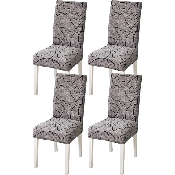 Dining Chair Covers Set of 4 Stretch Spandex Dining Room Chair Covers Parsons Chair Slipcovers Dining Chair Protector Anti-dust Chair Seat Protector for Dining Room Hotel, Kitchen, Party