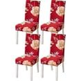 thumbnail image 1 of Dining Chair Covers Set of 4 Stretch Spandex Dining Room Chair Covers Parsons Chair Slipcovers Dining Chair Protector Anti-dust Chair Seat Protector for Dining Room Hotel, Kitchen, Party, 1 of 6