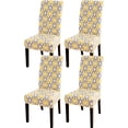 thumbnail image 1 of Dining Chair Covers Set of 4 Stretch Spandex Dining Room Chair Covers Parsons Chair Slipcovers Dining Chair Protector Anti-dust Chair Seat Protector for Dining Room Hotel, Kitchen, Party, 1 of 6