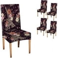 thumbnail image 1 of Dining Chair Covers Set of 4 Stretch Spandex Removable Washable Vintage Tower Kitchen Chair Protector Slipcovers for Living Room,Ceremony,Restaurant,Party, 1 of 6